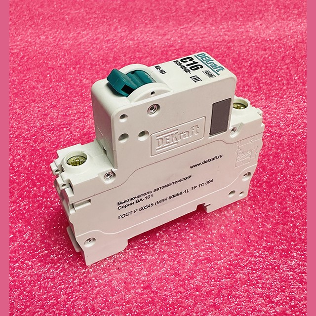 Автоматический выключатель ВА-101 1P 16А C 4.5кА DEKraft