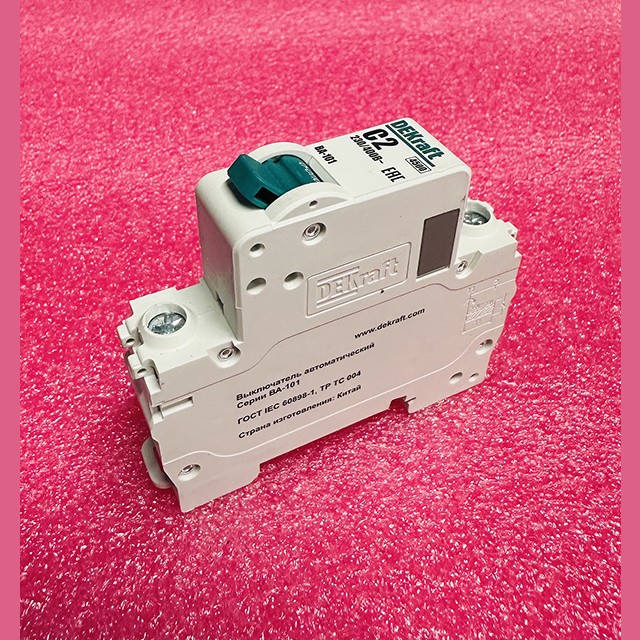 Автоматический выключатель ВА-101 1P 2А C 4.5кА DEKraft